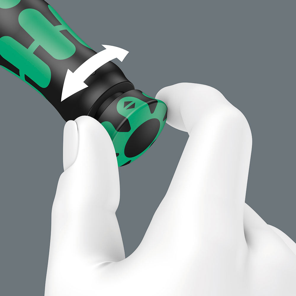 Wera Click Torque A 5 Adjustable Torque Wrench, 1/4" Square Drive, 2.5-25 Nm, 05075604001 & 8100 SA 6 Zyklop Speed Ratchet Set, 1/4" Drive, Metric, Silver, 28 Pieces - 05004016001