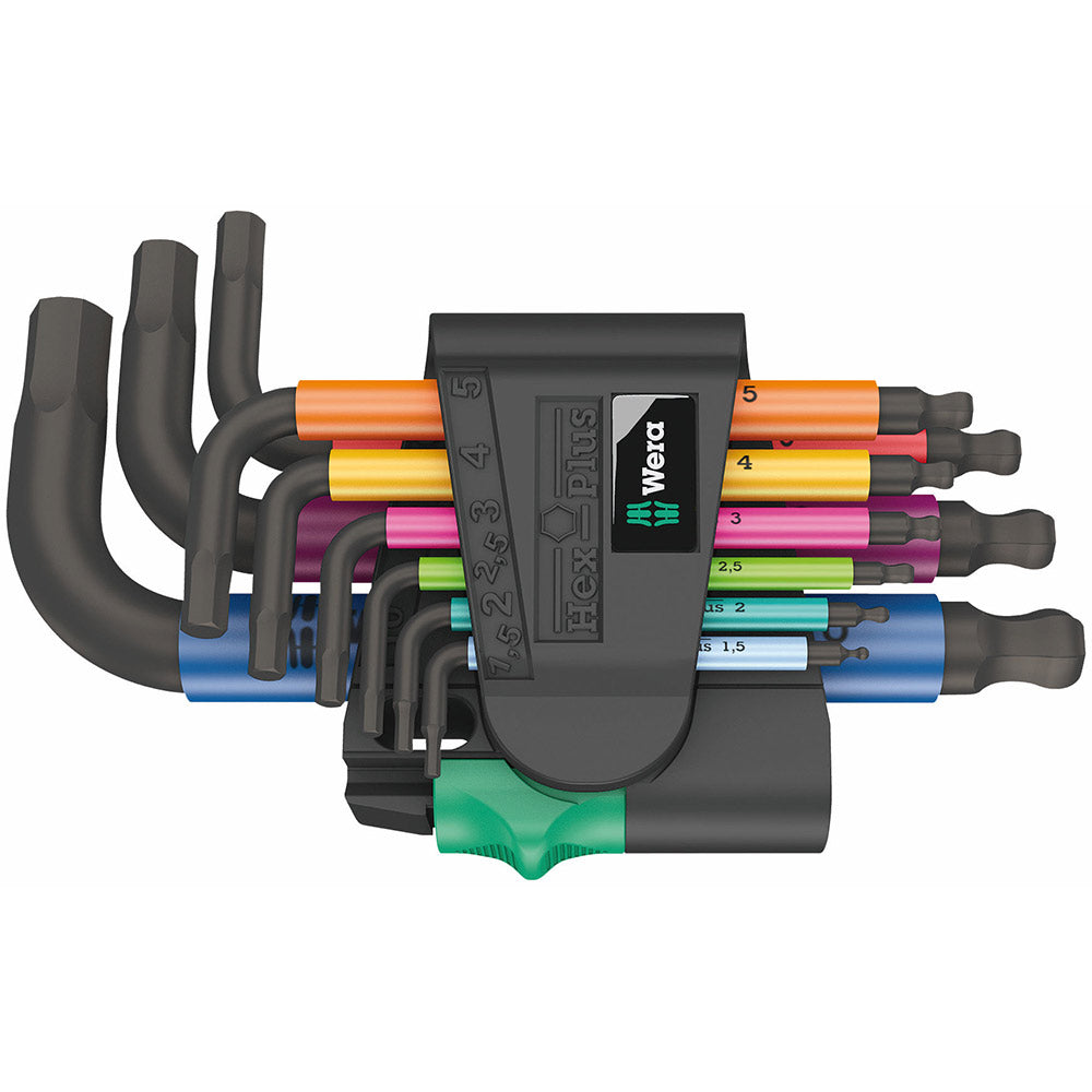 Wera 05133164001 950/9 Hex-Plus Multicolour 2 L-Key Set & Kraftform 300 Screwdriver Set 8 Piece