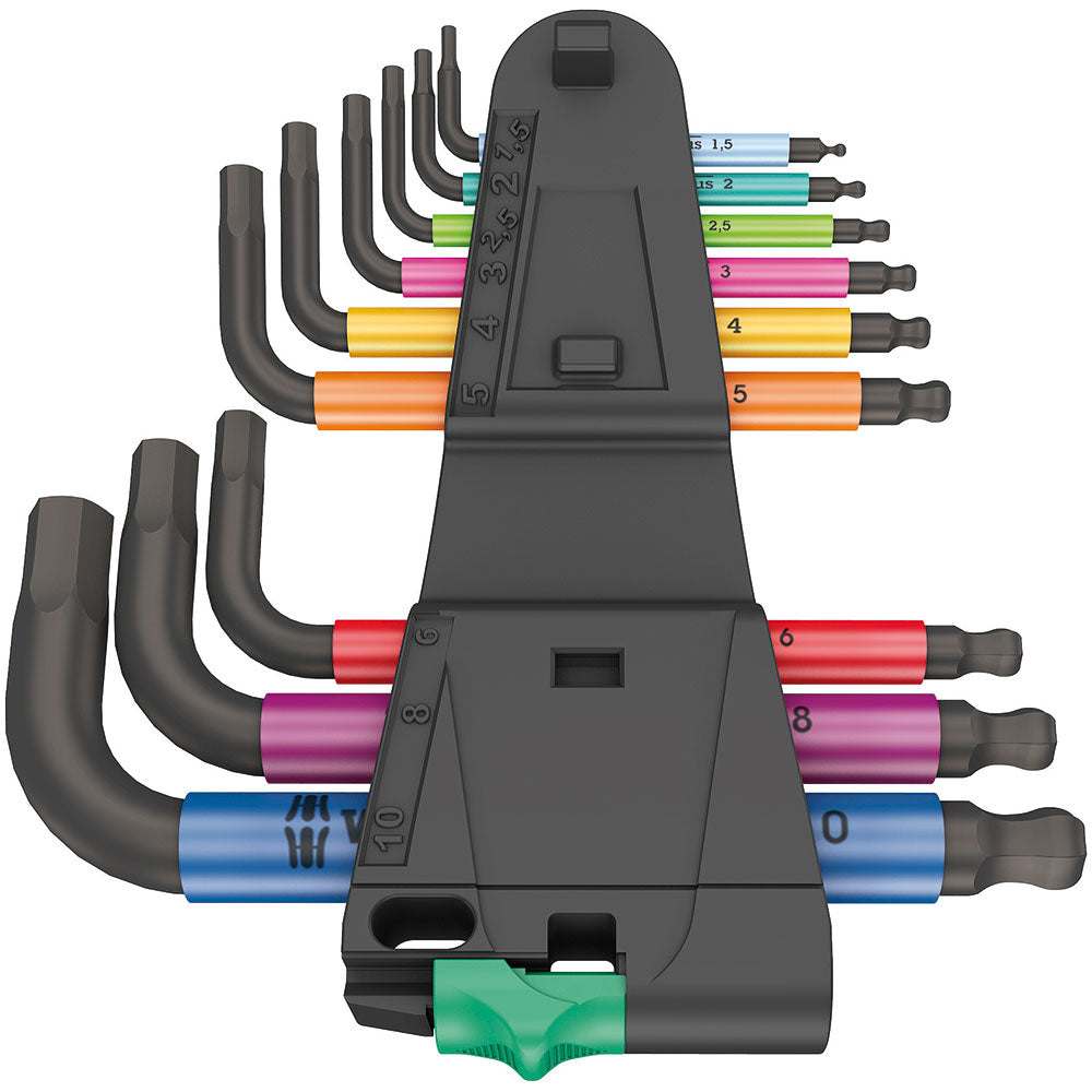 Wera 05133164001 950/9 Hex-Plus Multicolour 2 L-Key Set & Kraftform 300 Screwdriver Set 8 Piece