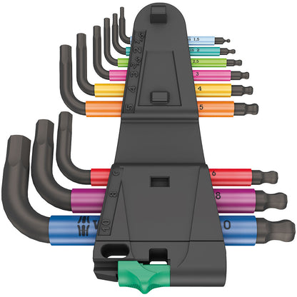 Wera 05133164001 950/9 Hex-Plus Multicolour 2 L-Key Set & Kraftform 300 Screwdriver Set 8 Piece