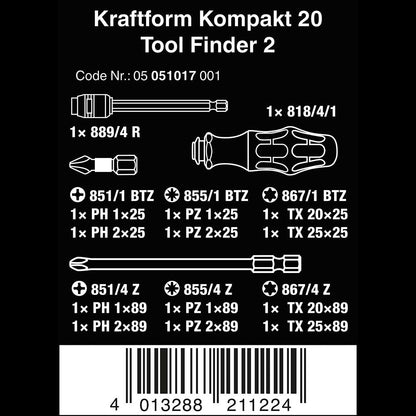 Wera, Kraftform Kompakt 20 Tool Finder 2