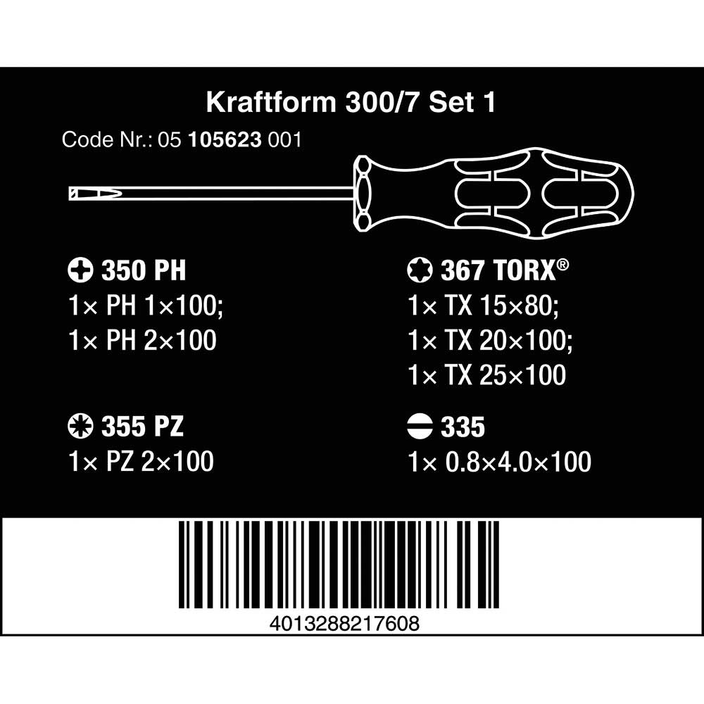 Wera Tools 300/7 Screwdriver Set 7pcs