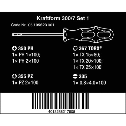 Wera Tools 300/7 Screwdriver Set 7pcs