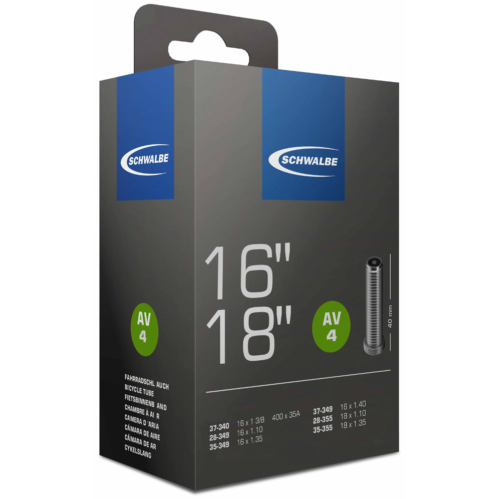 Schwalbe AV4 Tube Schrader (450 x 35A) - 16 x 1 1/8-1.35 Inches