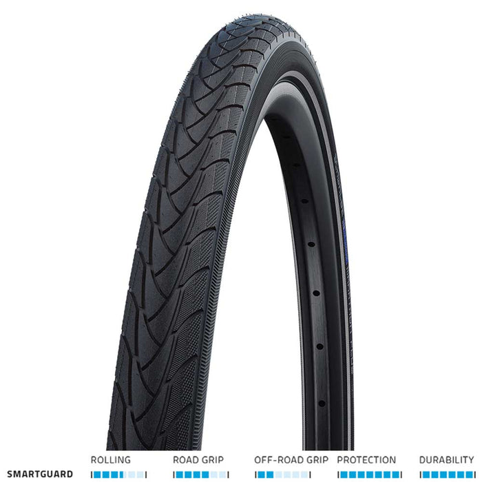 Schwalbe Marathon Plus SmartGuard Tyre, Black/Reflective