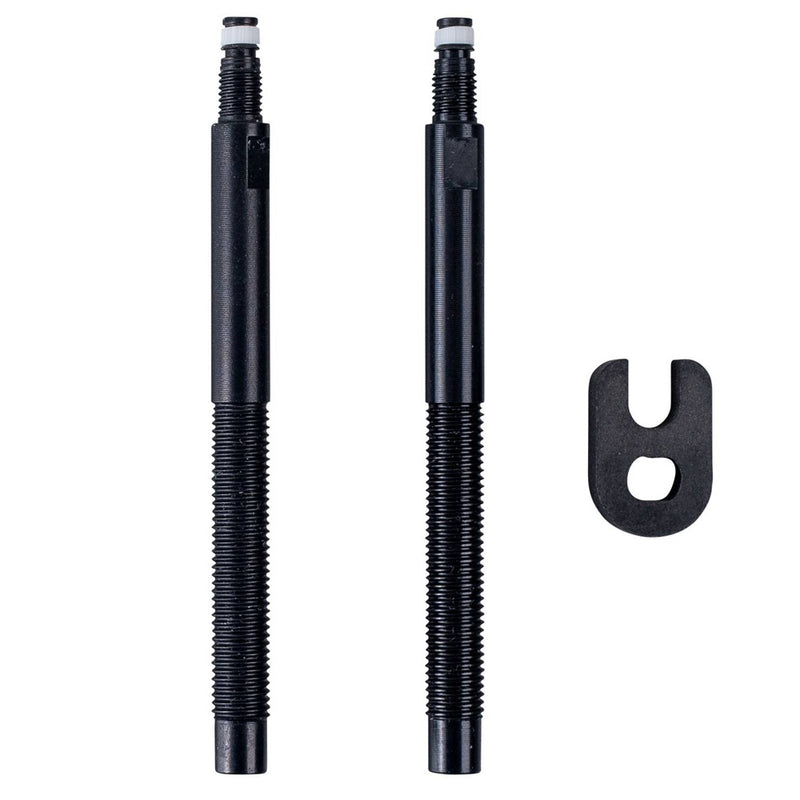 Valve Extender 2 Pack with Core Remover, Black, 65mm