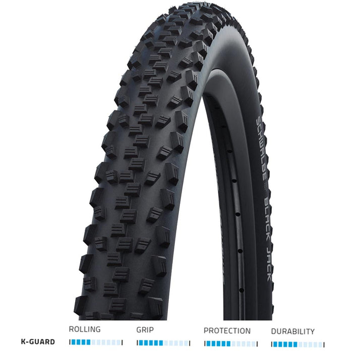 Schwalbe Black Jack K-Guard 12x1.90 Blk cycle bike tyre