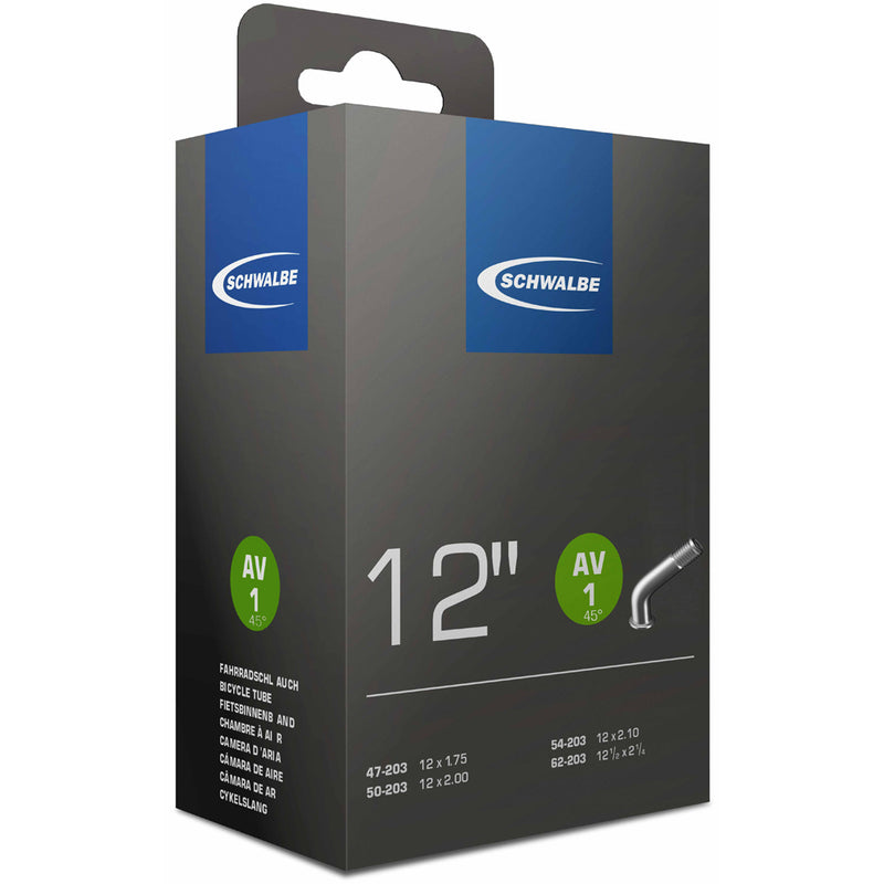 Schwalbe Unisex's AV1 45° Tubes, Black, 47/62-203, 1.040532001E7