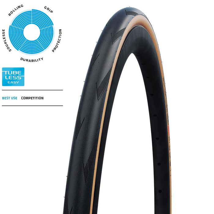 Schwalbe Pro One TLE Evo Faltreifen // 32-622 (700x32C) Super Race Transp. Skin