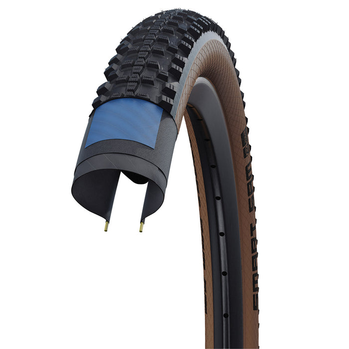 Schwalbe Smart Sam Performance DD RaceGuard Folding Tyre, Bronze Skin, 65-584 (27.5x2.60