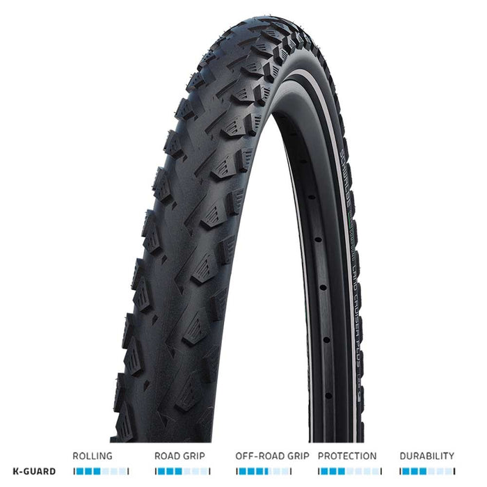 Schwalbe land cruiser, bicycle tyres, unisex.