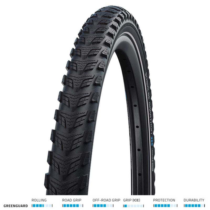 Schwalbe Marathon 365 Performance Clincher Tyre // 40-622 (28.0 x 1.50 Inches) GreenGuard