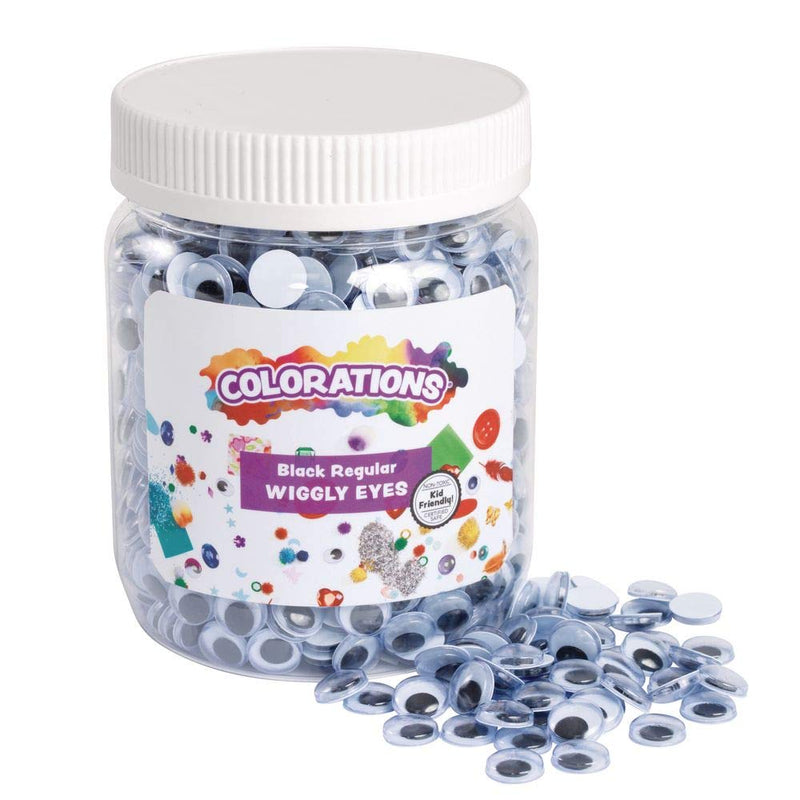 Colorations EYEJAR Wiggly Eyes, Black (Pack of 1000