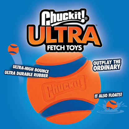 Chuckit! Ultra Ball, Durable Dog Ball High Bounce Rubber Dog Toy, Launcher Compatible, 1 Pack, Medium 1 Pack Medium