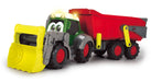 Dickie Toys - Happy Farm Trailer, Fendt Speelgoedtractor met hanger, licht en geluidseffecten, 65 cm, meerkleurig