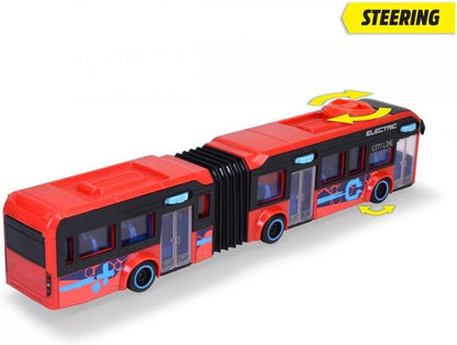 Dickie 203747015 40cm Volvo 7900 E City Toy Bus for Kids, Red Modern