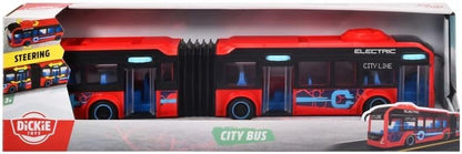 Dickie 203747015 40cm Volvo 7900 E City Toy Bus for Kids, Red Modern