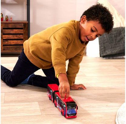 Dickie 203747015 40cm Volvo 7900 E City Toy Bus for Kids, Red Modern