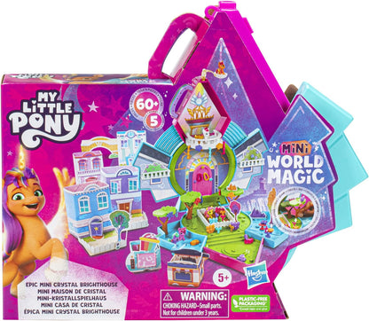 My Little Pony Mini World Magic Epic Mini Crystal Brighthouse Toy, Playset with 5 Collectible Figures, Kids Ages 5+