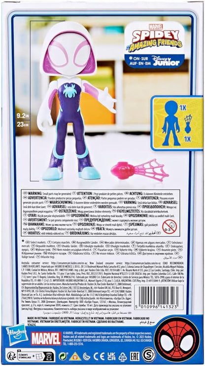 SPIDEY AND HIS AMAZING FRIENDS Marvel Supersized Ghost-Spider Action Figure, Preschool Superhero Toys