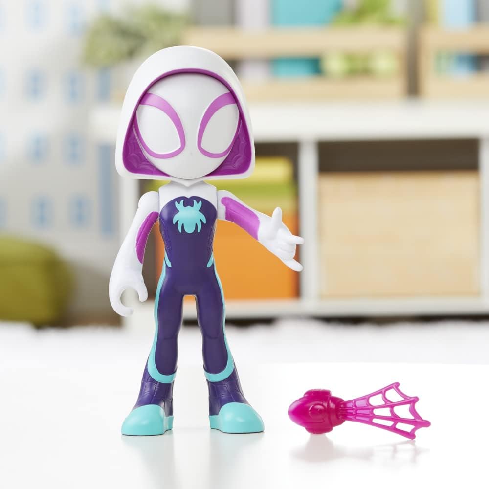SPIDEY AND HIS AMAZING FRIENDS Marvel Supersized Ghost-Spider Action Figure, Preschool Superhero Toys