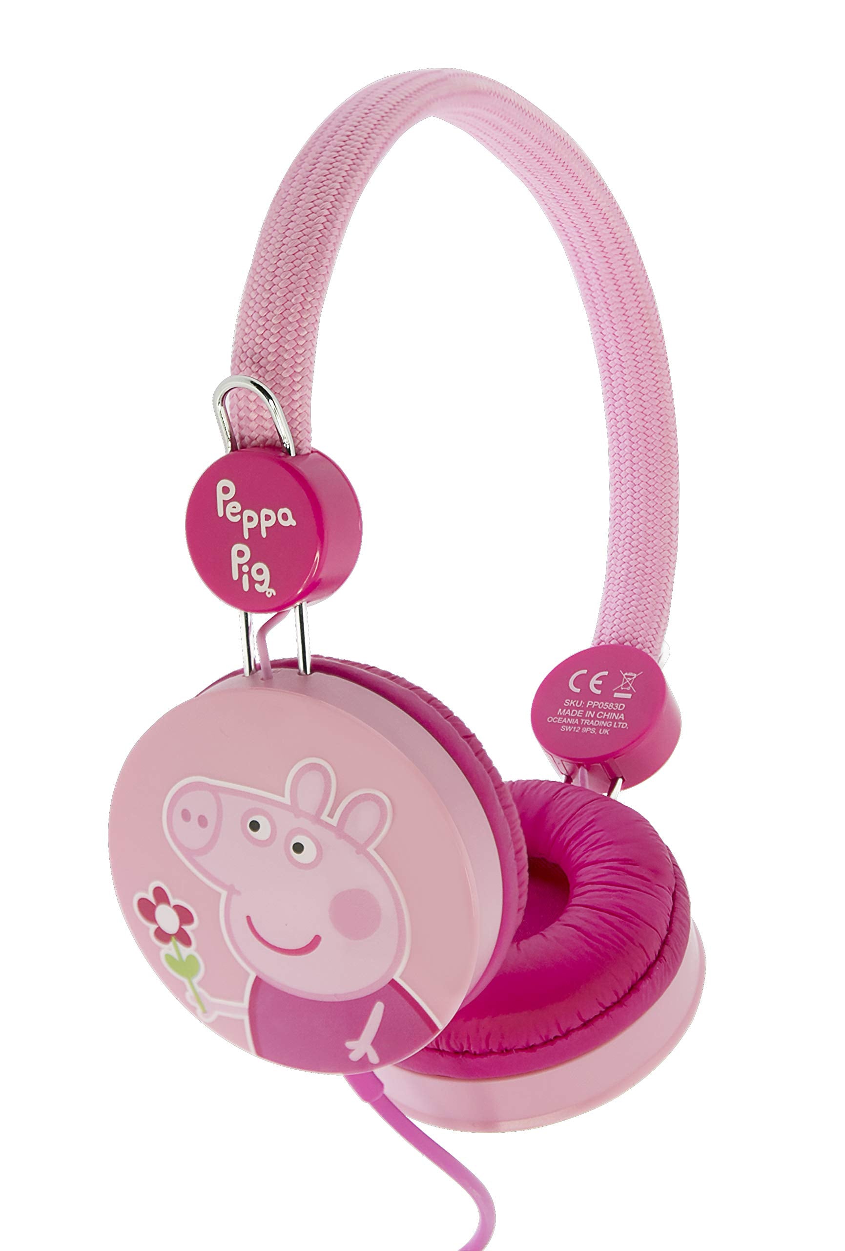 OTL Technologies Peppa Pig Kids Stereo Headphones with Child-Friendly Volume Limit (Max 85dB) and Adjustable Headband