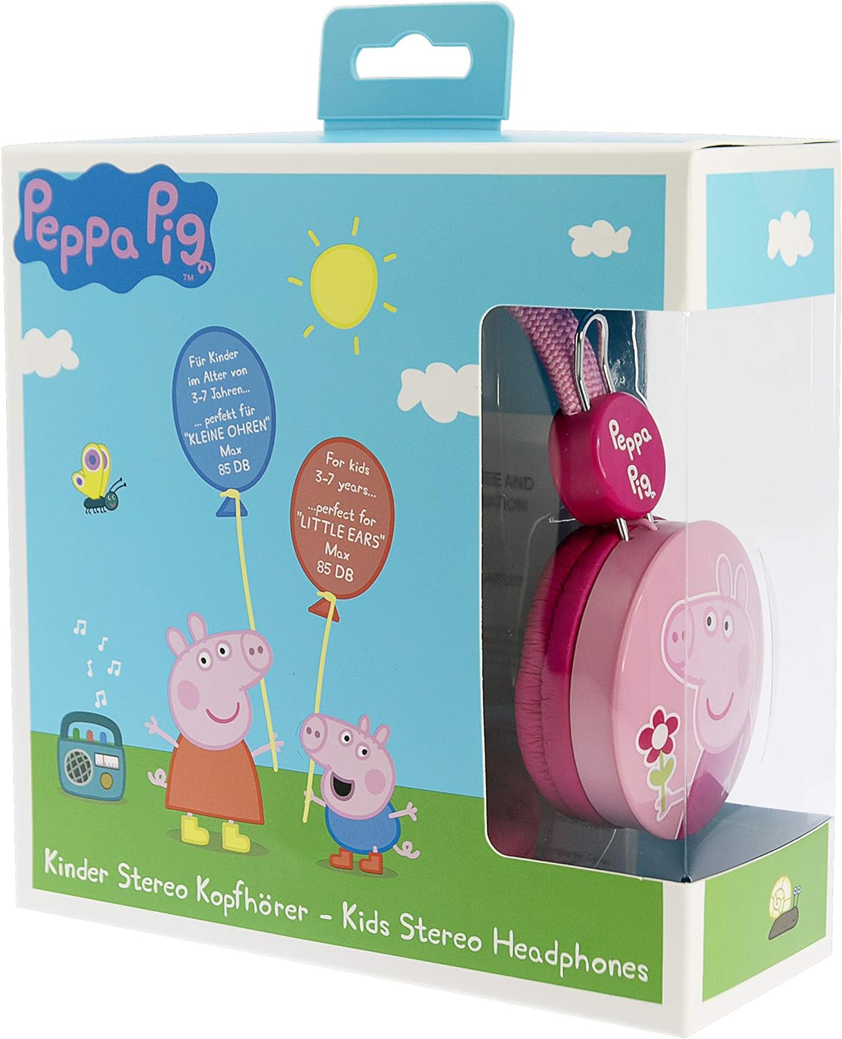 OTL Technologies Peppa Pig Kids Stereo Headphones with Child-Friendly Volume Limit (Max 85dB) and Adjustable Headband