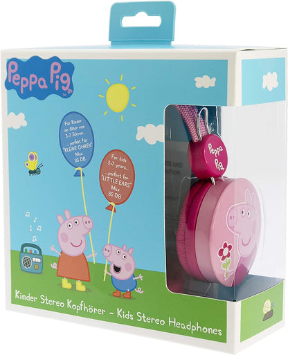 OTL Technologies Peppa Pig Kids Stereo Headphones with Child-Friendly Volume Limit (Max 85dB) and Adjustable Headband