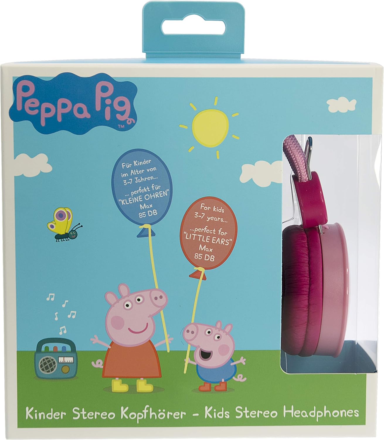 OTL Technologies Peppa Pig Kids Stereo Headphones with Child-Friendly Volume Limit (Max 85dB) and Adjustable Headband
