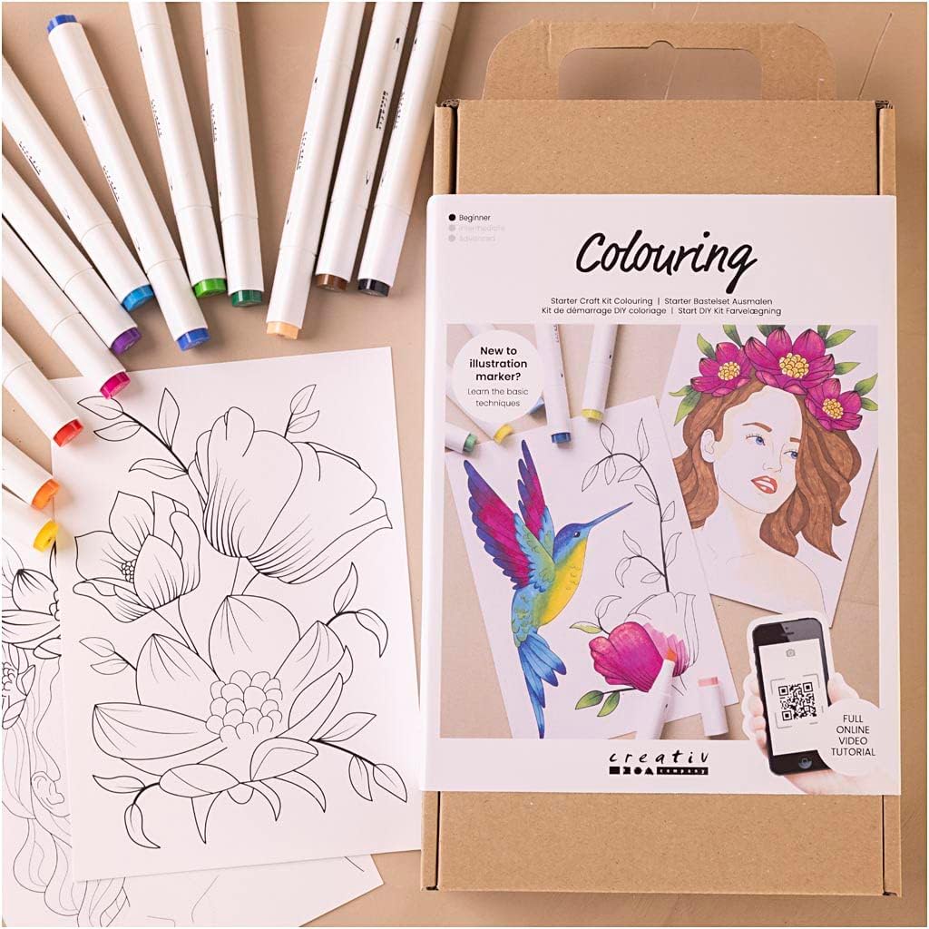 Creativ Company DIY Kit - Coloring - Drawing brush (970839)