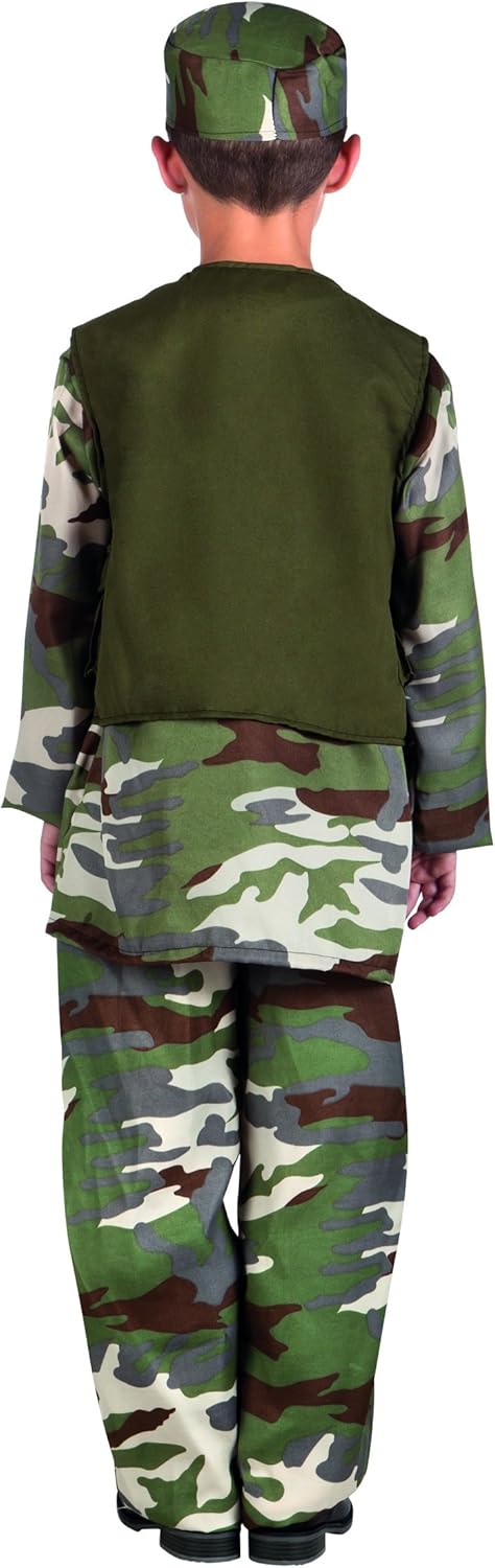 Boland - Kinderkostuum soldaat, soldatenkostuum voor meisjes en jongens, militair kostuum, camouflage, carnavalskostuums voor kinderen