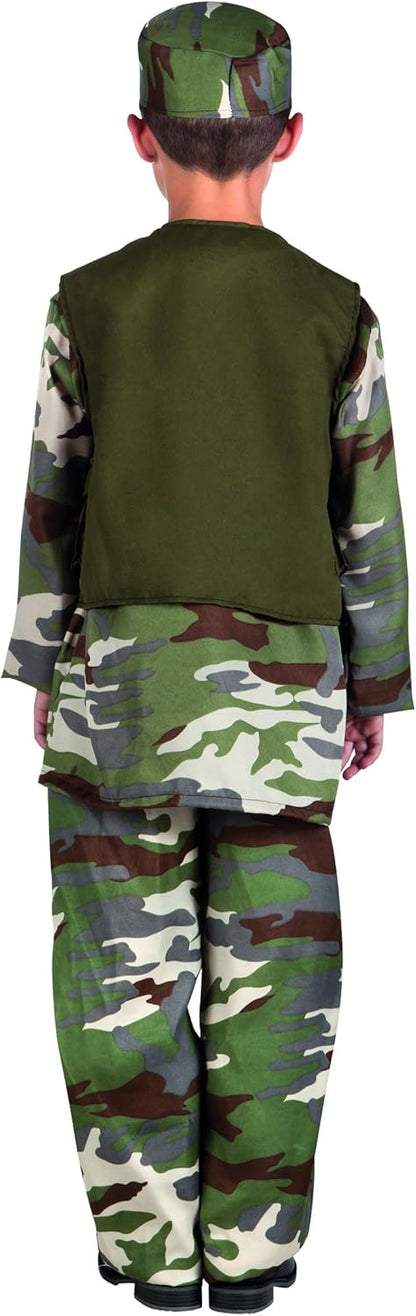 Boland - Kinderkostuum soldaat, soldatenkostuum voor meisjes en jongens, militair kostuum, camouflage, carnavalskostuums voor kinderen