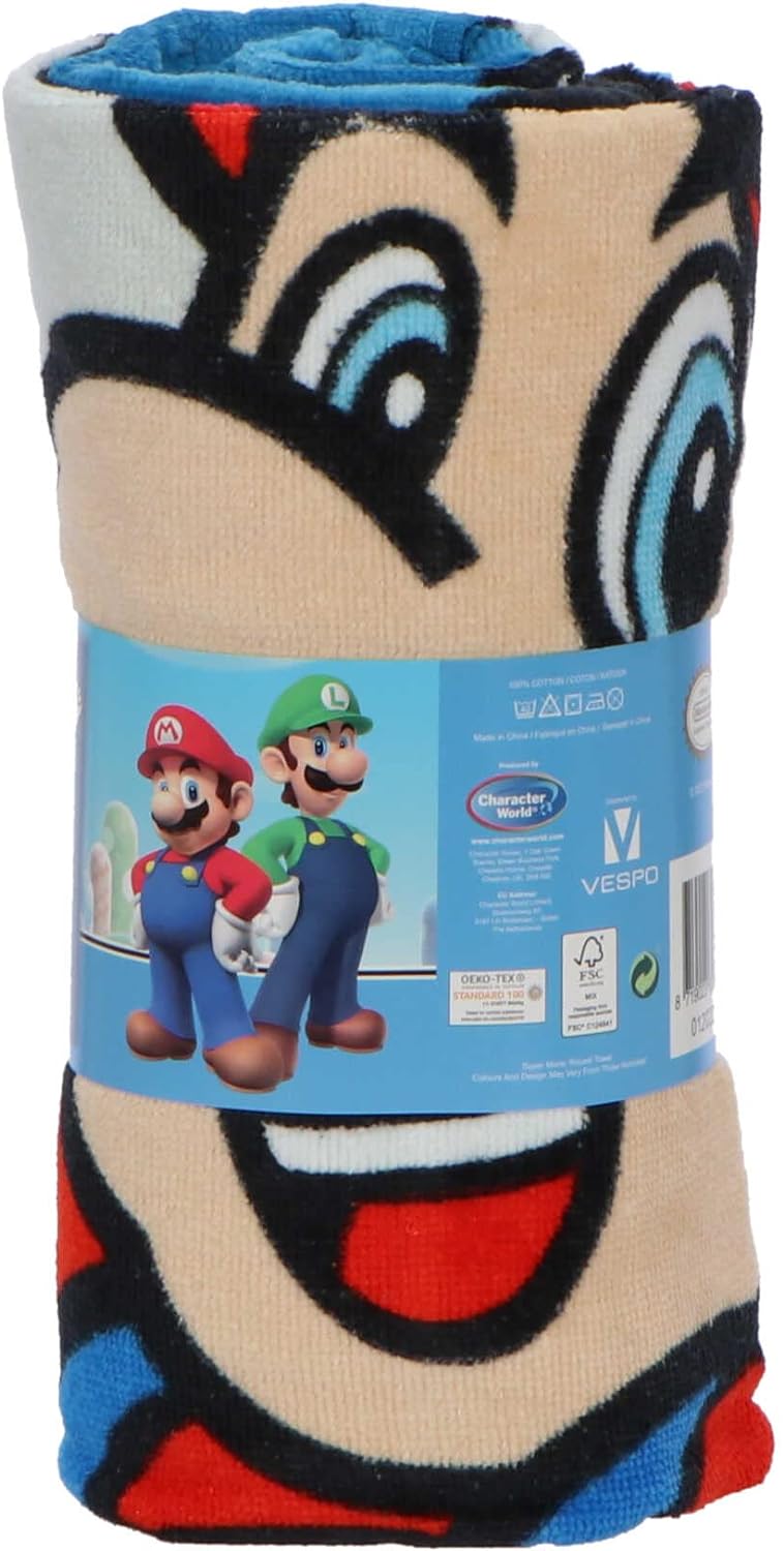 SUPER MARIO - Towel Premium 100% Cotton - 70x140cm