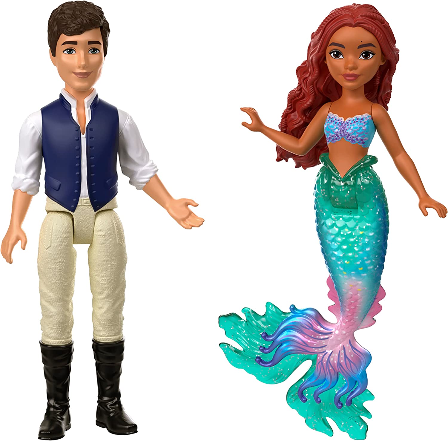 Disney The Little Mermaid Ariel's Adventures Story Set with 4 Small Dolls and Accessories, Toys Inspired by the Movie, HLX19