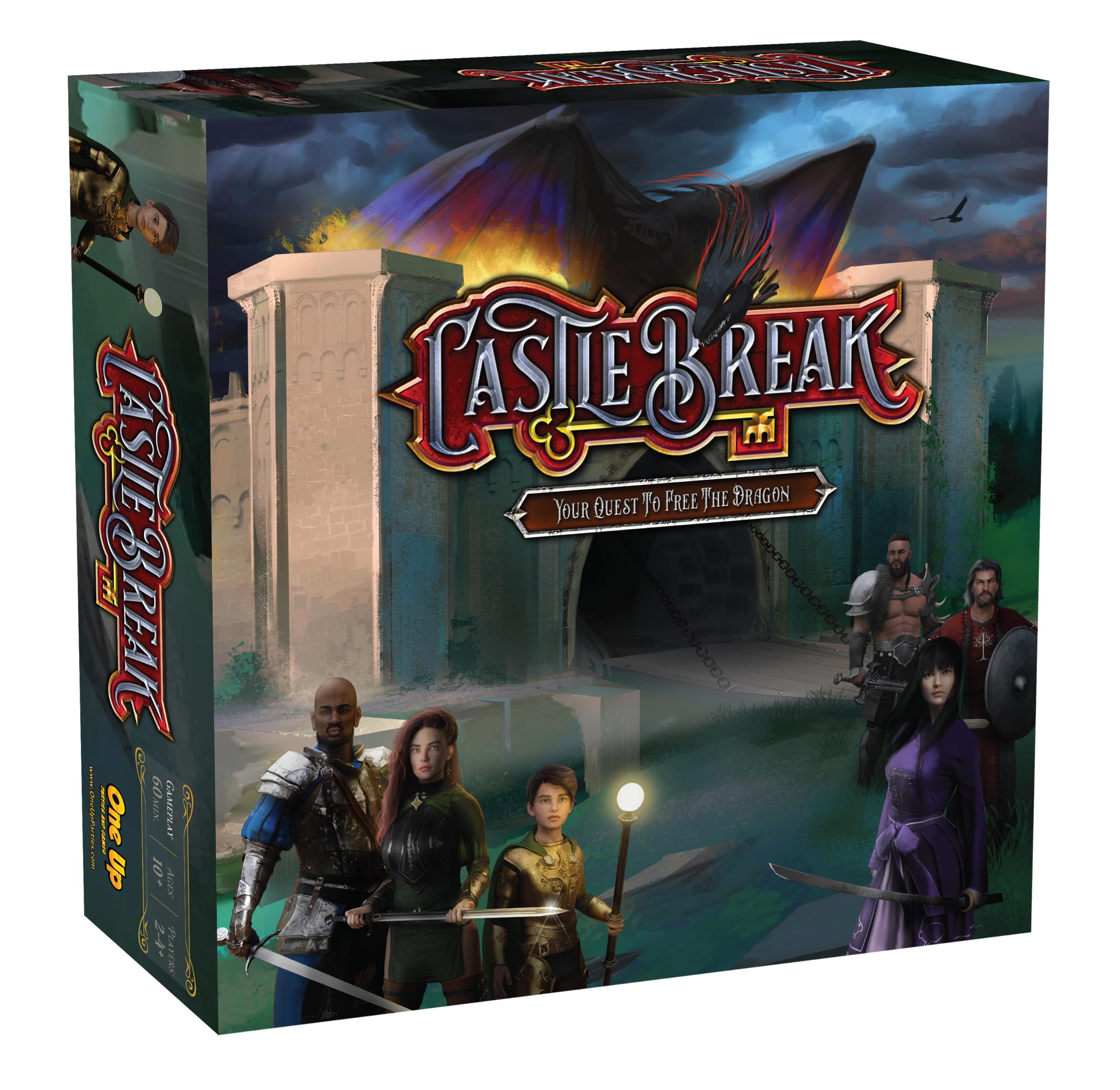 Castle Break Board Game | Strategy Board Game | Family Game for Adults and Kids | Medieval Adventure | Ages 10 and up | 2-4 Players | 45-60 Minutes