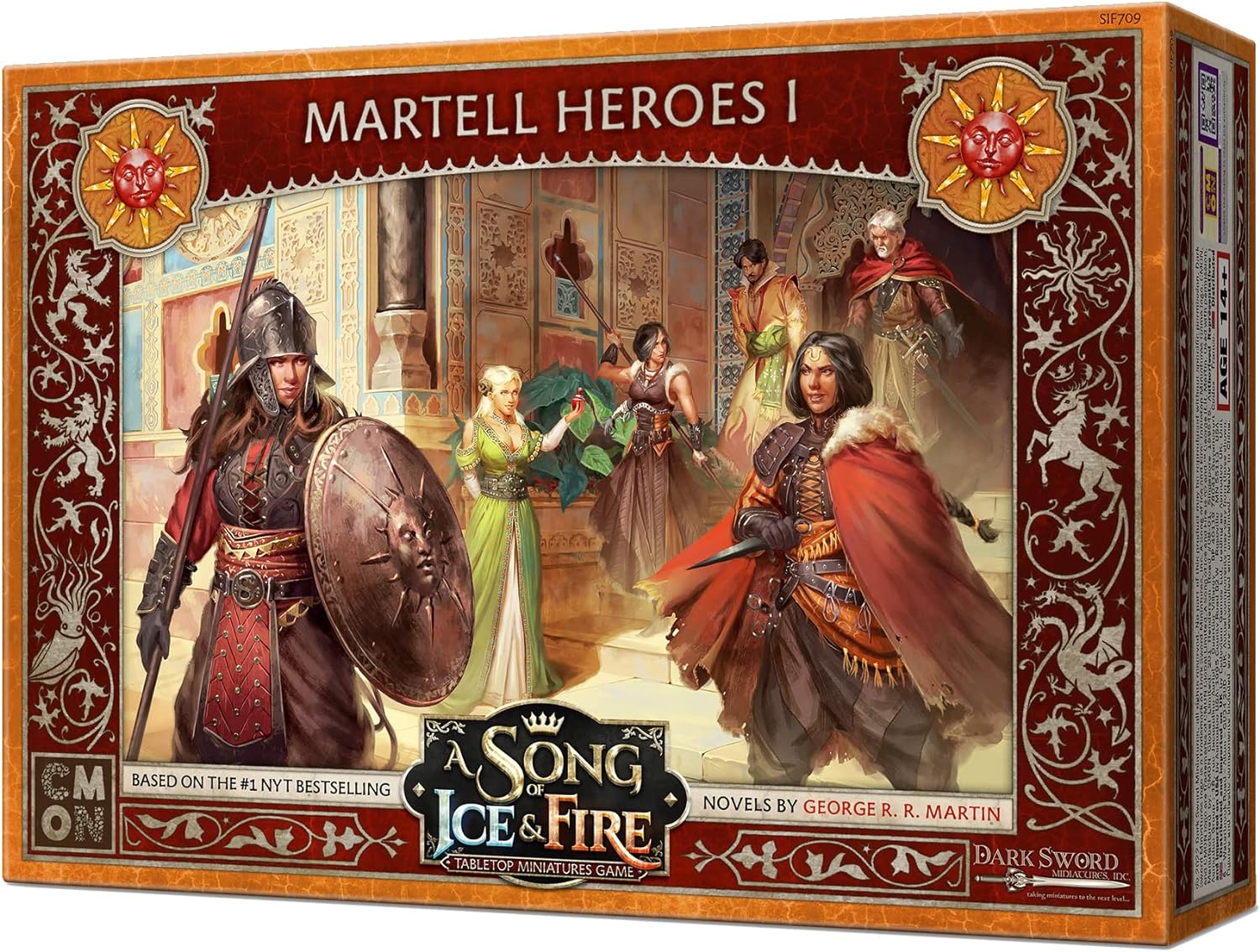 Cmon A Song of Ice and Fire Tabletop Miniatures Game Martell Heroes I Box Set | Strategy Game for Teens and Adults | Ages 14+ | 2+ Players | Average Playtime 45-60 Minutes, Multicolor (SIF709