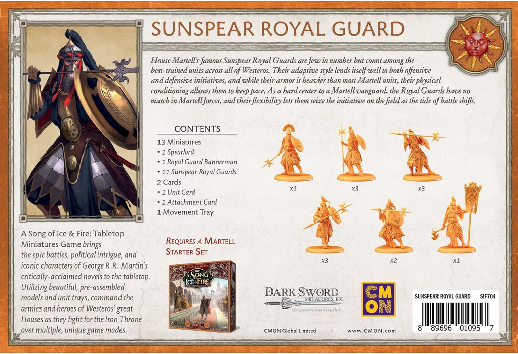 CMON A Song of Ice and Fire Tabletop Miniatures Game Sunspear Royal Guard Unit Box | Strategy Game for Teens and Adults | Ages 14+ | 2+ Players | Average Playtime 45-60 Minutes | Made