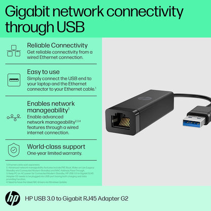 Adattatore USB 2.0 Con Rete RJ45 HP 4Z7Z7AA