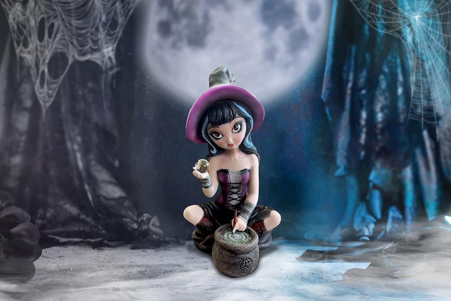 Nemesis Now Pruedence Witch Figurine, Black, 15cm