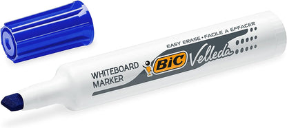 Bic Velleda 1741–Pochette de 4 marqueurs effaçables of sec-pointe biseautée-cétone - 4 Bright Inkjet