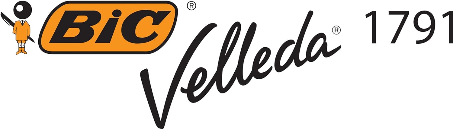Bic Velleda 1741–Pochette de 4 marqueurs effaçables of sec-pointe biseautée-cétone - 4 Bright Inkjet