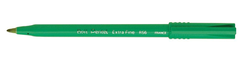 Pentel R56 Ball Roller punta in resina Nero 12 pz