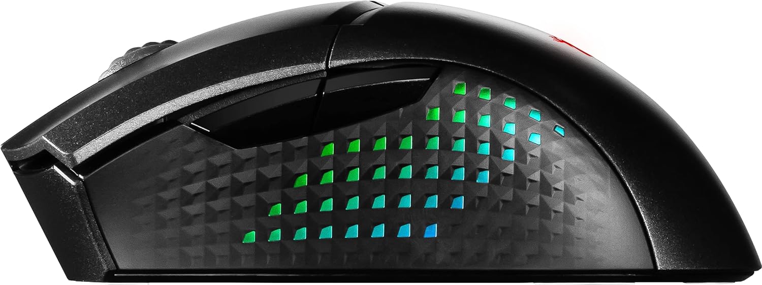MSI CLUTCH GM51 LIGHTWEIGHT WIRELESS Gaming Mouse - RGB, upto 26000 DPI, low latency, 83g, 150 hours battery life, Swiftspeed, 2.4G/ Bluetooth/ Wired, OMRON Switches, NVIDIA Reflex, MSI Center