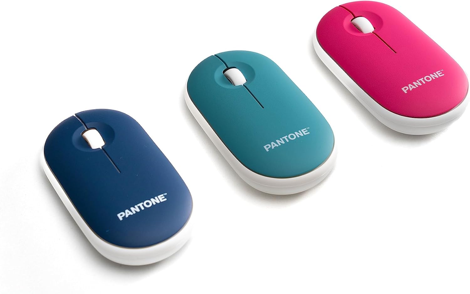 Celly, Mouse Con Dongle Linea Pantone, Mouse Wireless con Silent Click, Leggero e Sottile, DPI Regolabile, con Dongle Integrato, Compatibilità Universale, Deep Ocean
