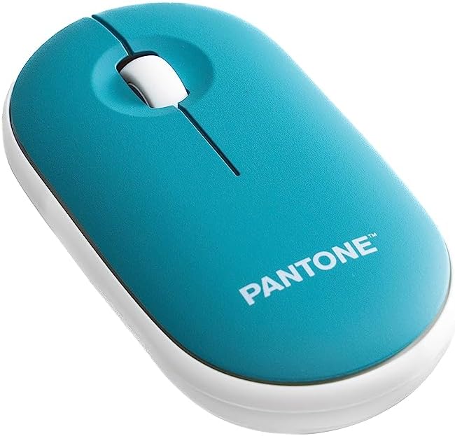 Celly, Mouse Con Dongle Linea Pantone, Mouse Wireless con Silent Click, Leggero e Sottile, DPI Regolabile, con Dongle Integrato, Compatibilità Universale, Emerald Lake