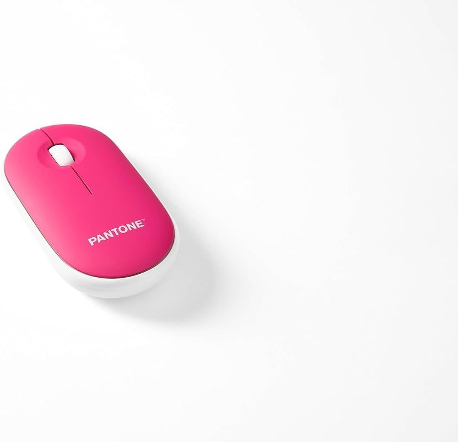 Celly, Mouse Con Dongle Linea Pantone, Mouse Wireless con Silent Click, Leggero e Sottile, DPI Regolabile, con Dongle Integrato, Compatibilità Universale, Peach Rose