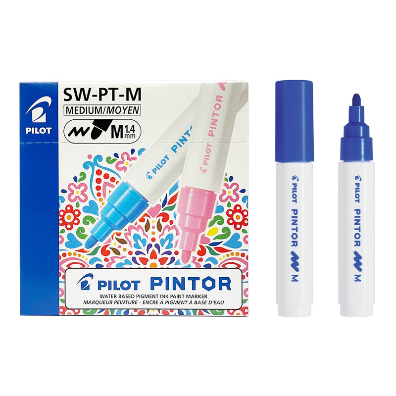 Pilot Pintor Medium Line Bullet Paint Marker 4.5mm Tip- Blue (Pack of 6