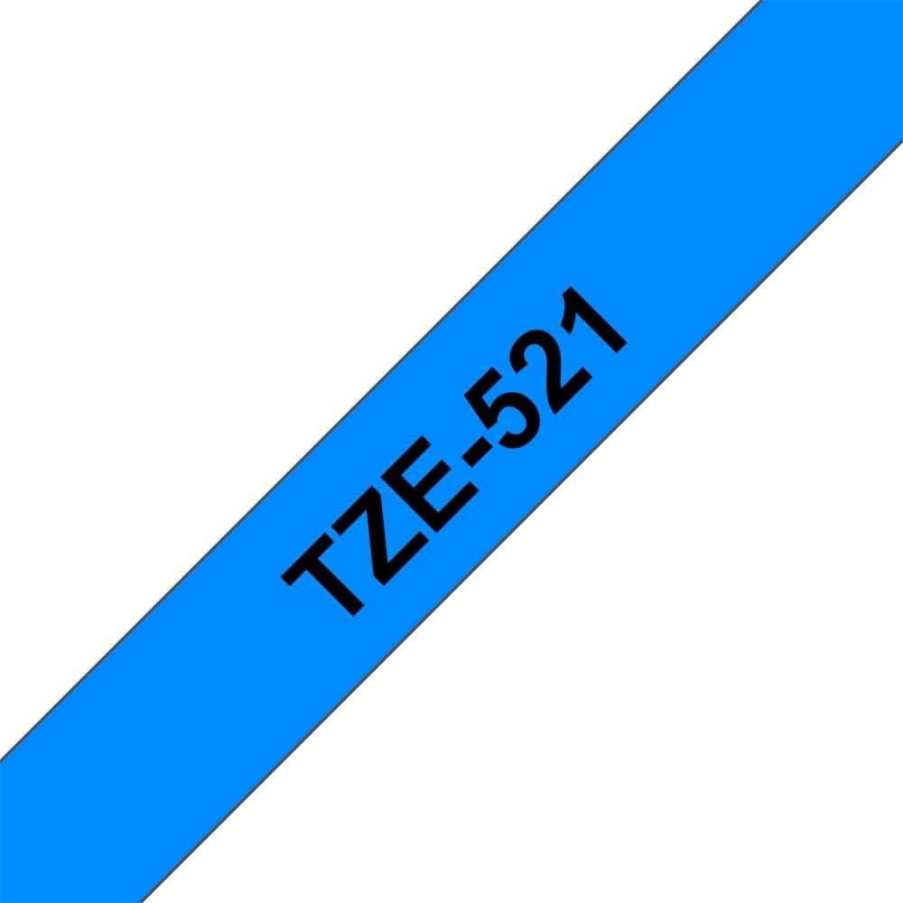 Brother TZ521 - Laminated tape - black on blue - Roll (0.9 cm x 8 m