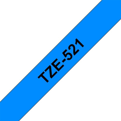 Brother TZ521 - Laminated tape - black on blue - Roll (0.9 cm x 8 m
