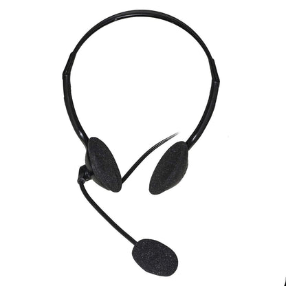Link CUFFIA CON MICROFONO ORIENTABILE, CONNETTORE USB E CONTROLLO VOLUME, nero